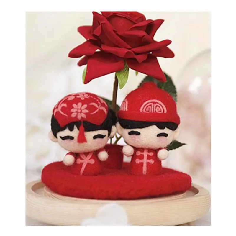 

Chinese wedding wool needlepoint kit wool felt needle felting Decoration craft needlecraft DIY handmade