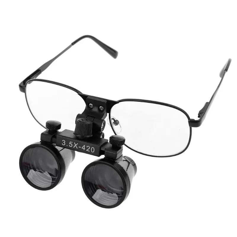 

2.5X 3.5X Dental Loupe Binocular Magnifier Operation Loupes with Eyeglasses Goggle Metal Frame