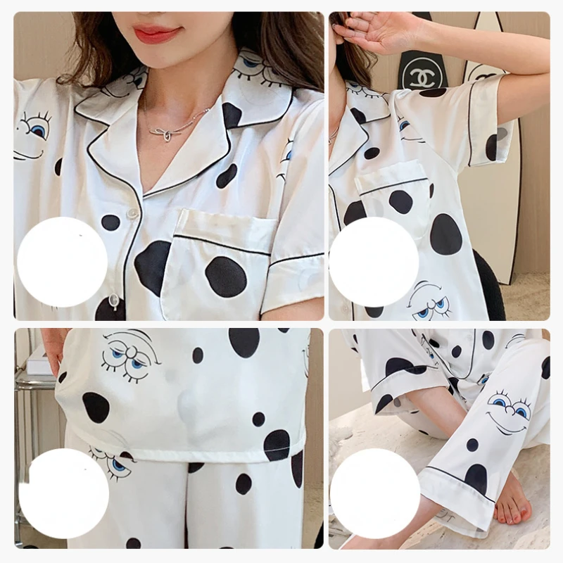 New Pajamas Women's Summer Suits Home Service Cute High-end Pajamas Can Be Worn Outside Soft Comfortable and Casual Sleepwear