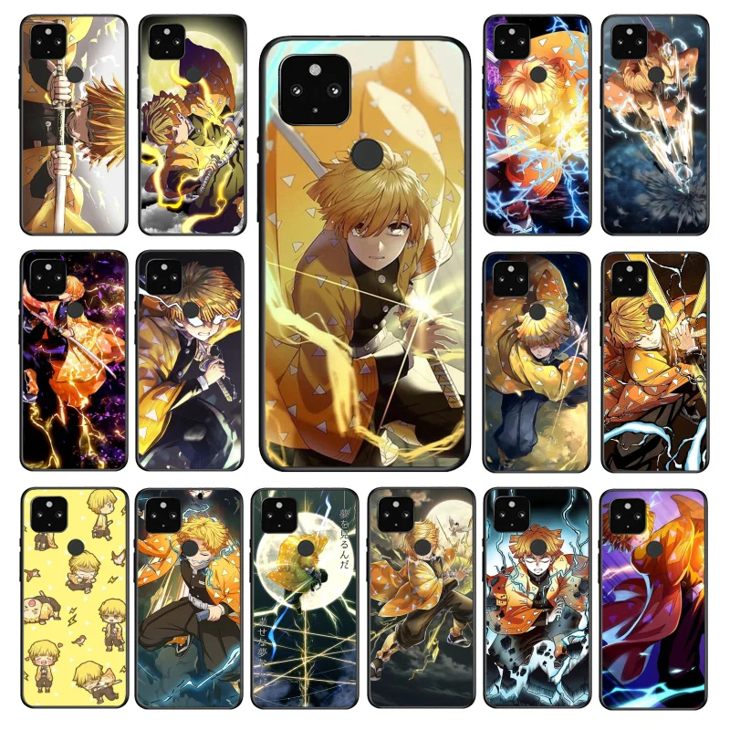 

Demon Slayer Agatsuma Zenitsu Anime Phone Case for Google Pixel 7 Pro 7 6A 6 Pro 5A 4A 3A Pixel 4 XL Pixel 5 6 4 3 XL 3A XL 2 XL