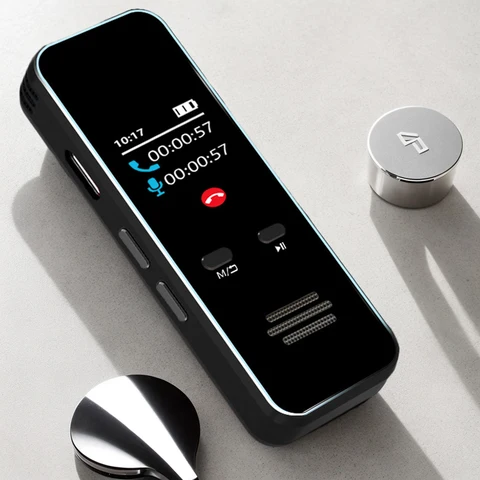 Цифровой аудио-диктофон Bluetooth-совместимый диктофон с голосовой активацией с воспроизведением шумоподавлением для лекций и встреч