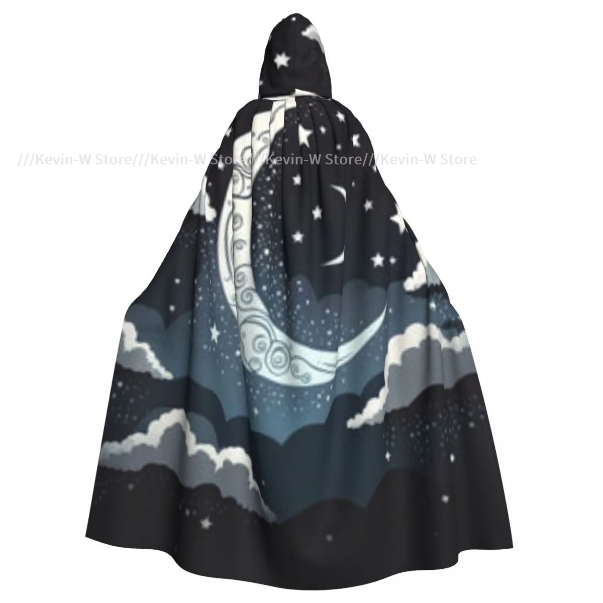 Шлем с капюшоном пасмурное ночное небо средневековый костюм ведьма Wicca эльф