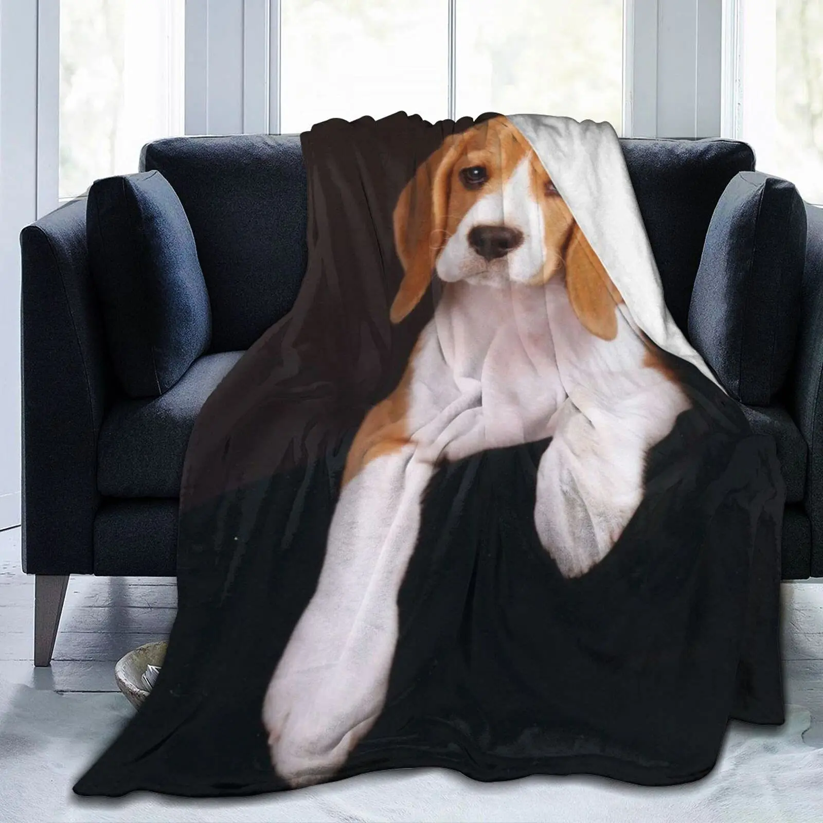 

Warm Blanket for Bed Sofa Office Gift for Adult Home Decor Couch Chair Beagle Dog Blanket Flannel Throw Blanket Super Soft Cozy