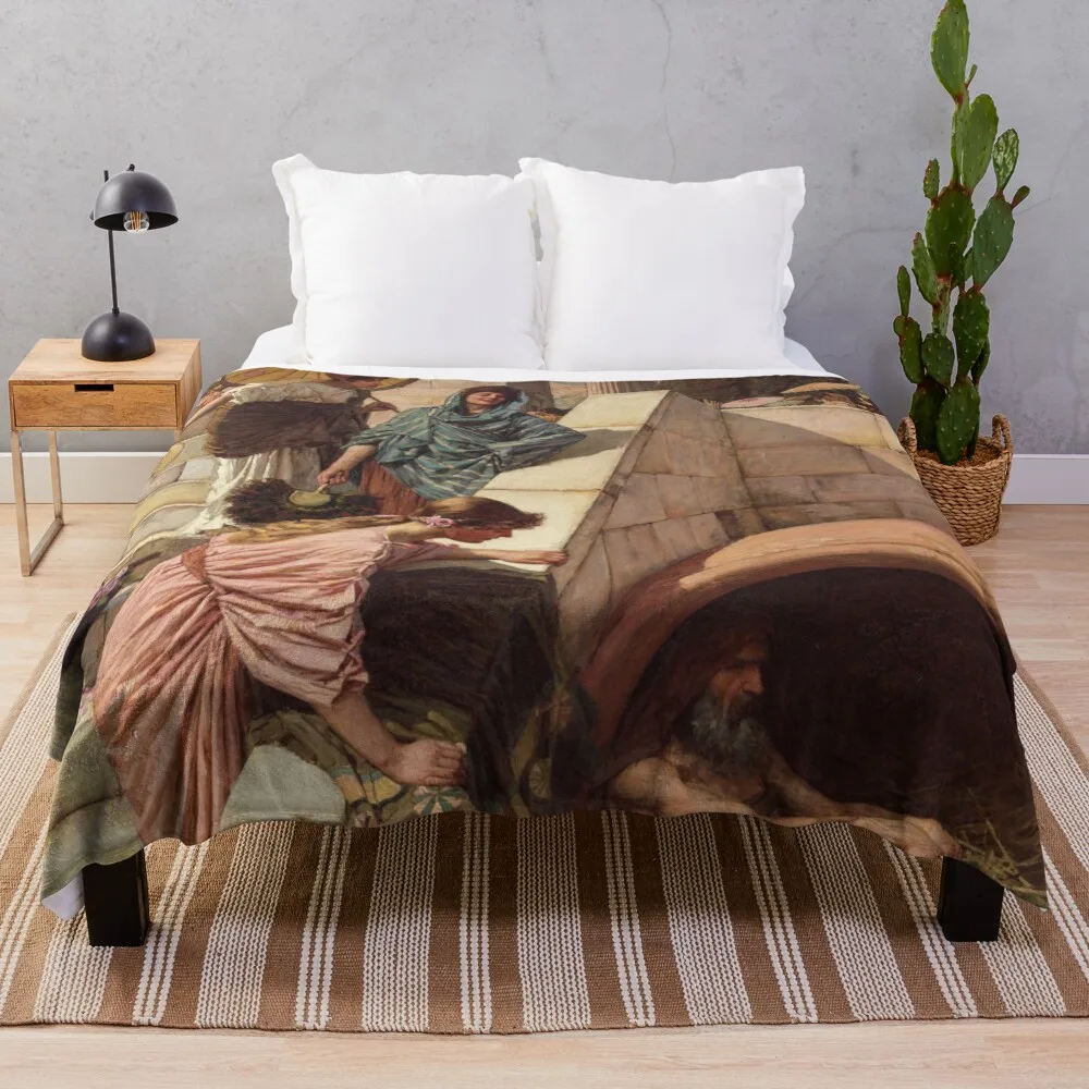 Диогены - Одеяло John William Waterhouse плюшевое одеяло для дивана одеяла на Хэллоуин