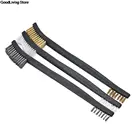 ZLinKJ 3 шт. мини-проволочная кисть из нержавеющей стали набор из латунной нейлоновой щетины чистящий инструмент для дома и кухни Чистящая Щетка