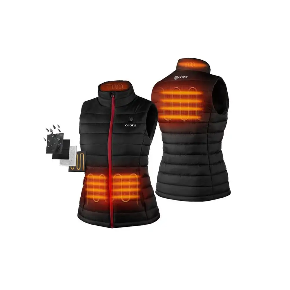 Womens Black Classic Heated Vest Kit Small