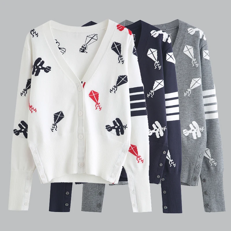 

Sweater Korean Fashion Cardigan Women Sweaters Cardigans Y2k Tops Knitted 2022 Clothes Autumn Winter Kawaii Long Sleeve Clothing
