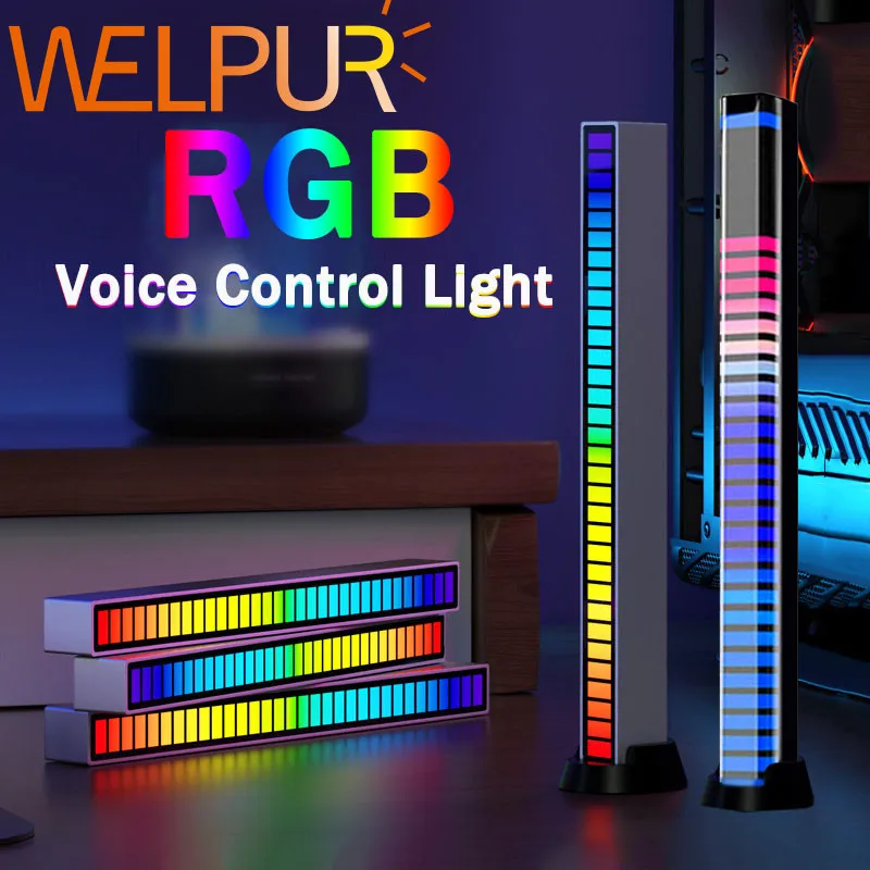 Светодиодная лента RGB для управления музыкой и звуком подсветка с поддержкой