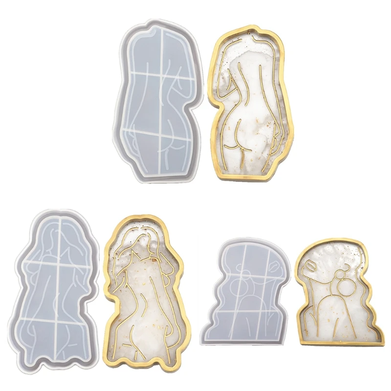 

Форма из смолы, лоток для девочек, зеркальная силиконовая форма, украшение для стола «сделай сам», поделки из эпоксидной смолы, украшение дл...