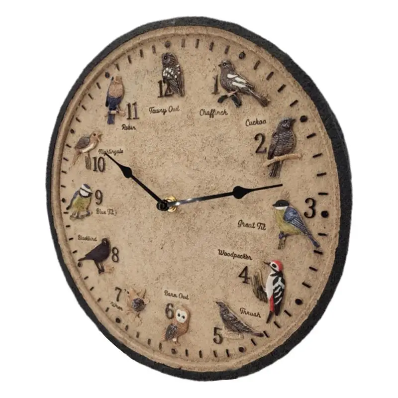 

Garden Clock European Style Clock With Thermometer 12in Home Clock Innovative Rustic Rainproof For Living Room Decor Kitchen