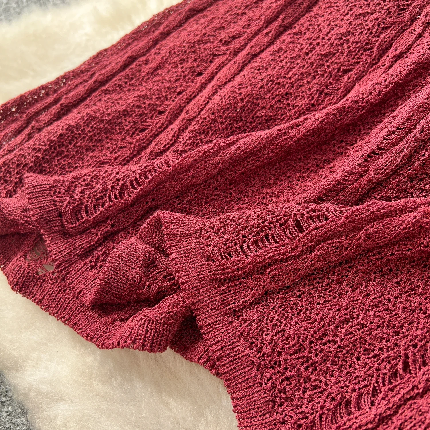 Базовая вязаная винтажная модная длинная юбка трапециевидной формы с высокой