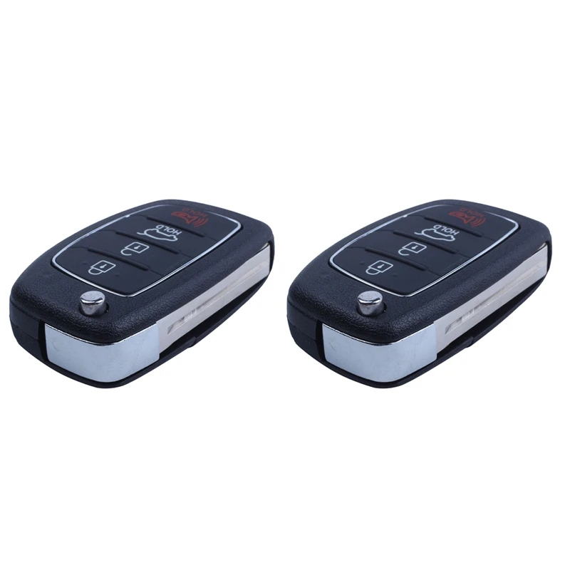 

2X Flip Key Shell Fit For HYUNDAI Santa Fe Remote Key Case Fob 4 Button PG180D