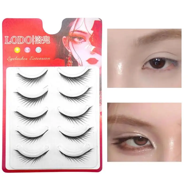 

Cat Eye False Eyelashes Natural Look False Eyelashes Long Extension Eyelashes Pack Decorative Fake Cosplay Lash For Party