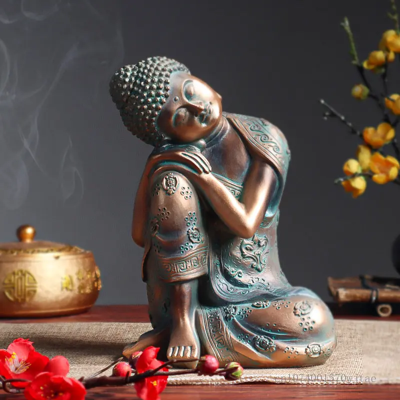 

Поделки из каучука Будды в юго-восточном азиатском стиле, имитация бронзового орнамента для тайского ресторана, скульптура, современное ис...