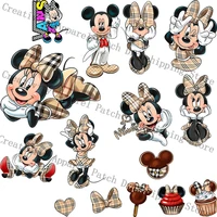 mickey minnie mouse cartoon patches for clothing iron on patches heat transfer stickers diy t shirt clothes viny custom decor