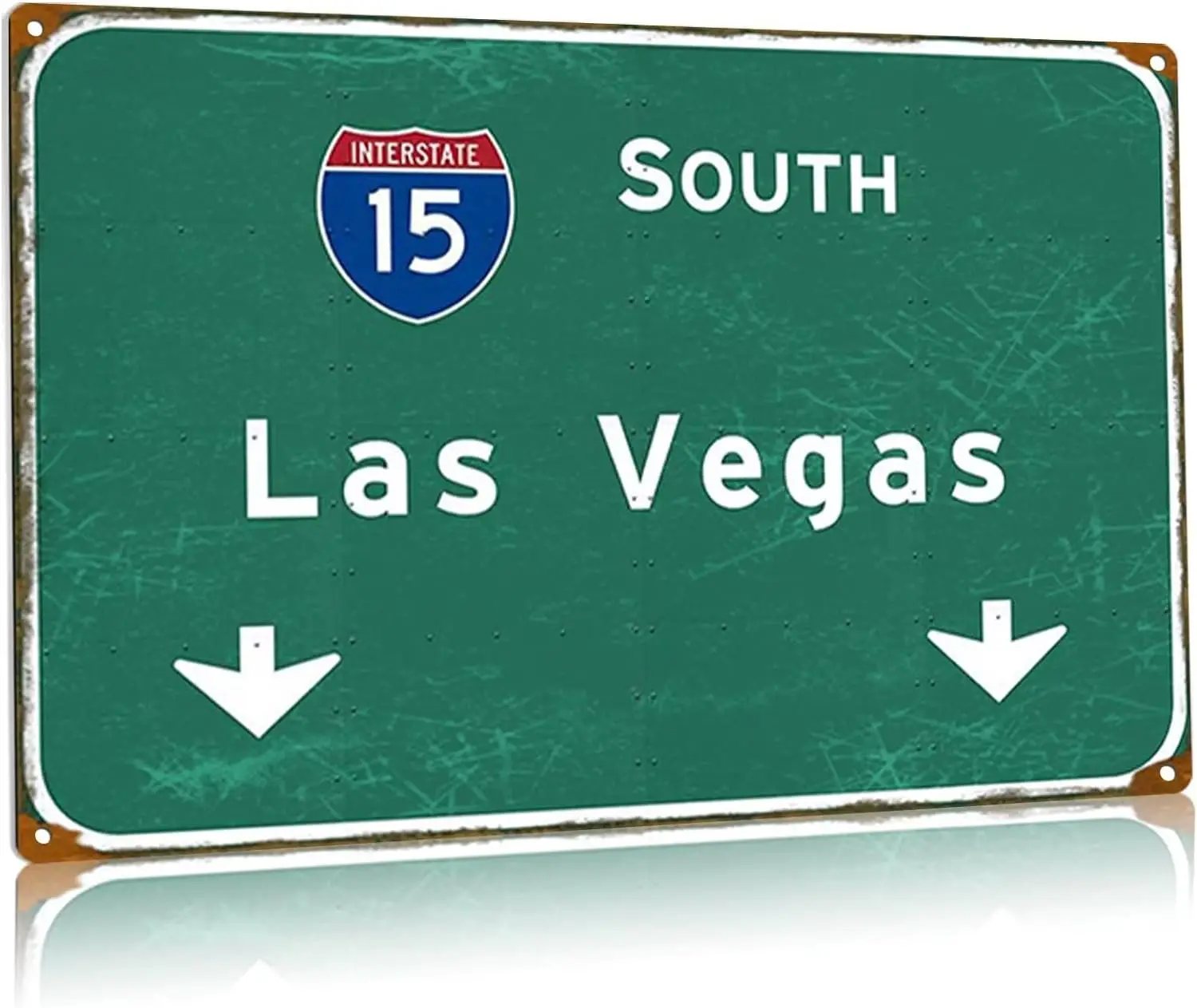 Металлические жестяные знаки Лас Вегаса 15 южных направлений