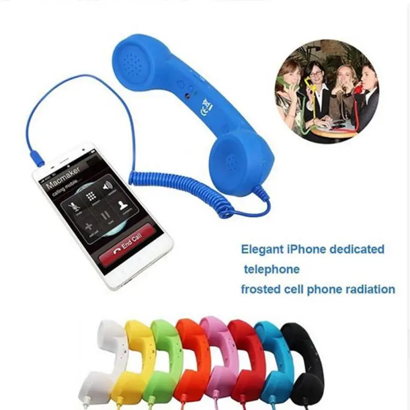 

Mobile phone handset microphone headset retro phone style microphone speaker handle headset handset universal type