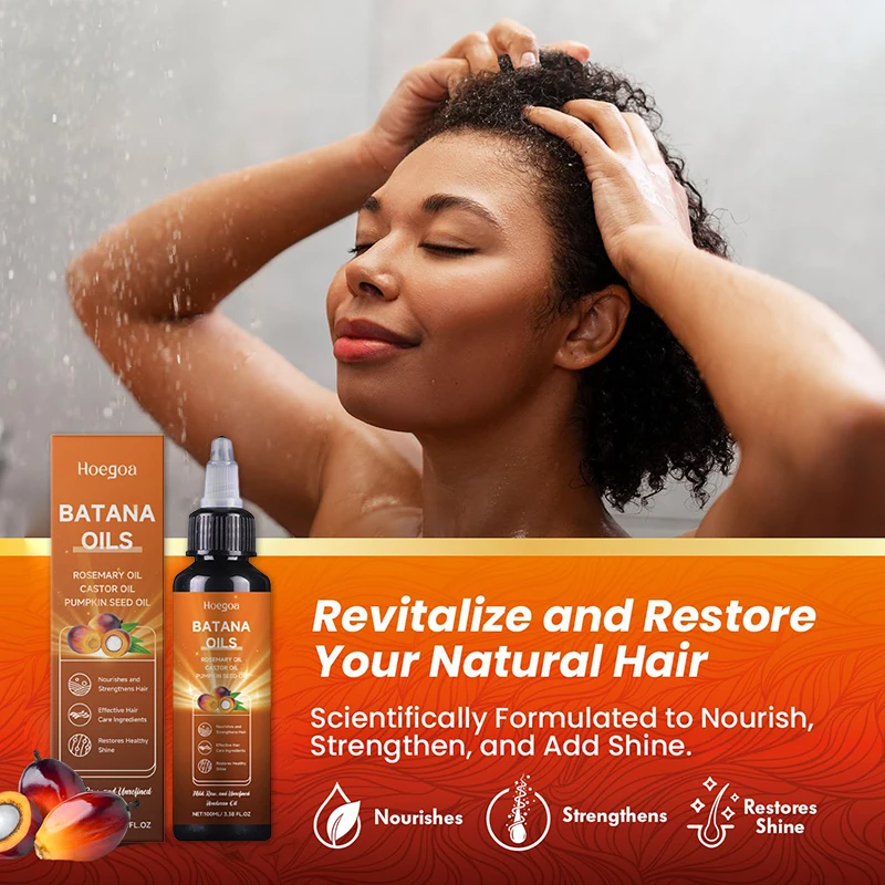Масло для волос Batana питает волосяные фолликулы и разглаживает волосы с