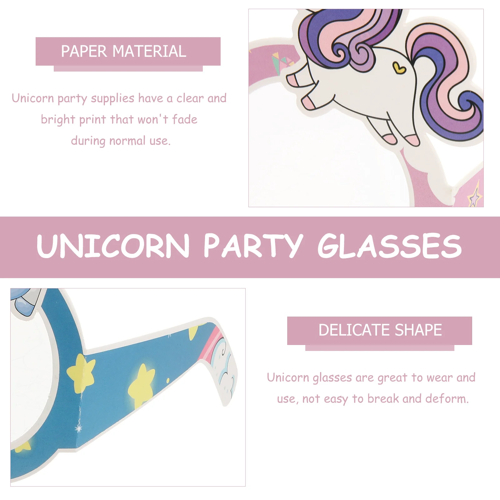 

24 Pairs Children Decorative Delicate Paper Glasses Frame Birthday Party Glasses Birthdays Celebration Glasses Party Supply