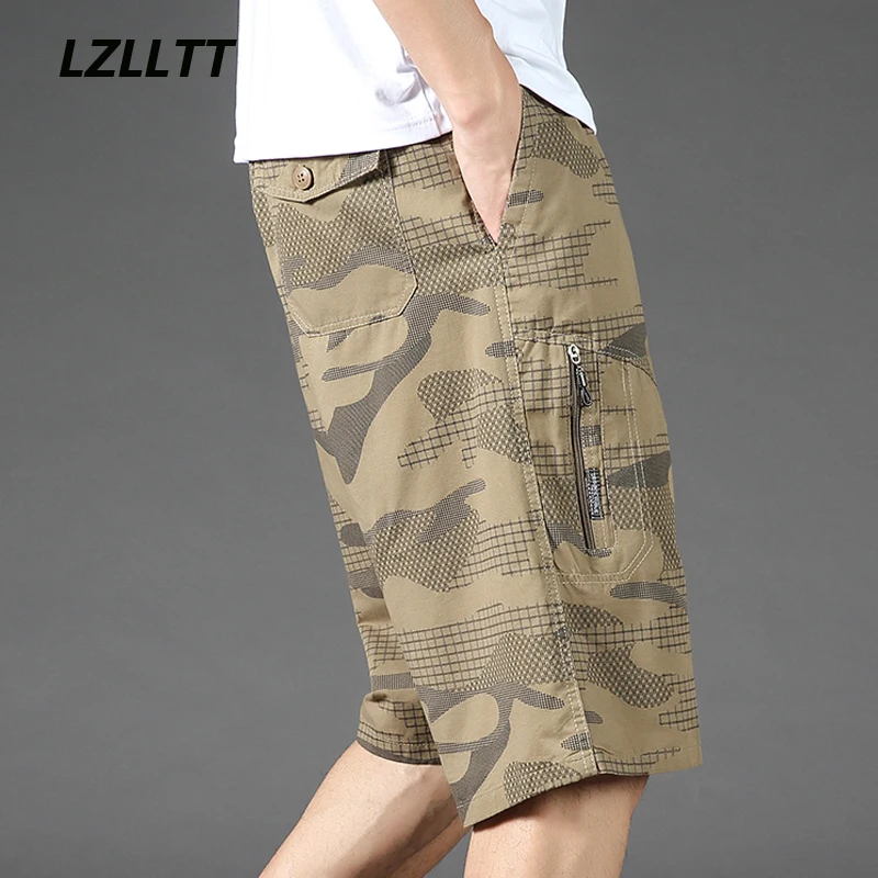 2023 Summer Men Multi Pockets Cargo Capris Shorts Men Fashion Casual Cotton Shorts Men Tactical Joggers Shorts Plus Size 6XL