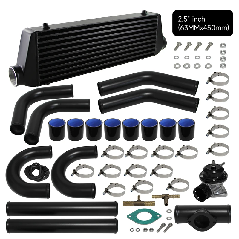 Универсальный интеркулер 2 5 дюйма 63 мм + шланги из сплава комплект выдувного