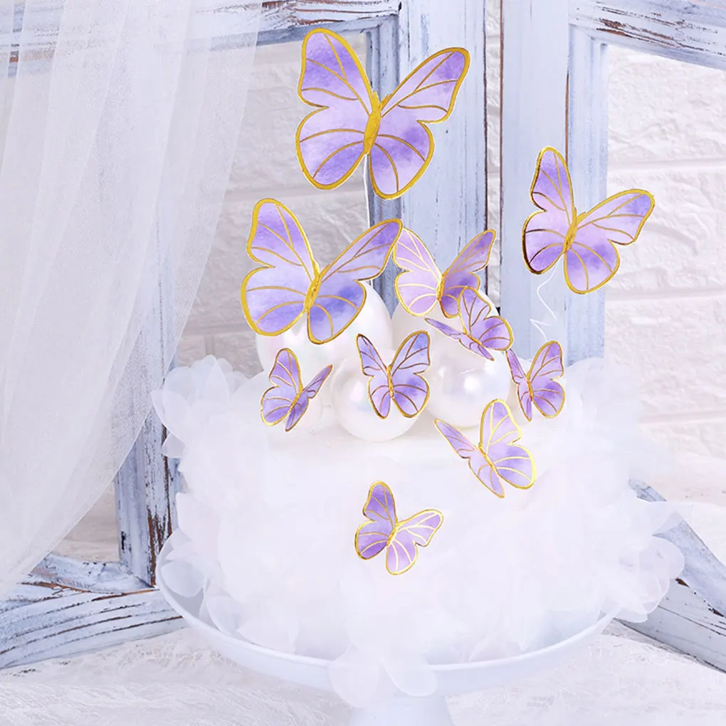 

10 Pcs Stamping Insect Cake Decoration Party Decor Simulation Dessert Cakes Shower Pastry Baking Supplies Type