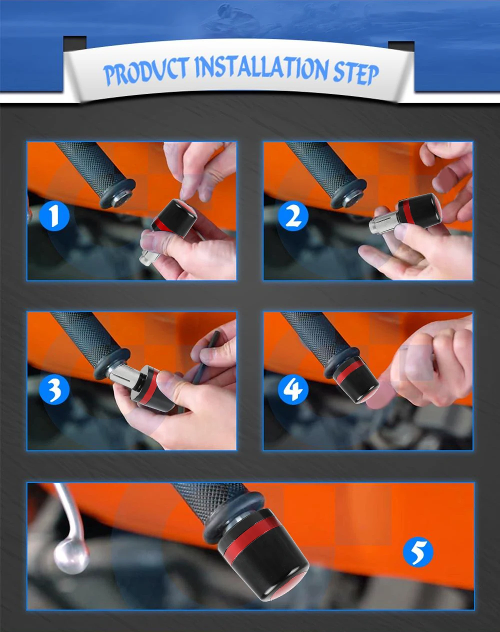 7/8 ''алюминиевые ручки для руля мотоцикла торцевые заглушки YAMAHA XS850 XS 850 1980 1981