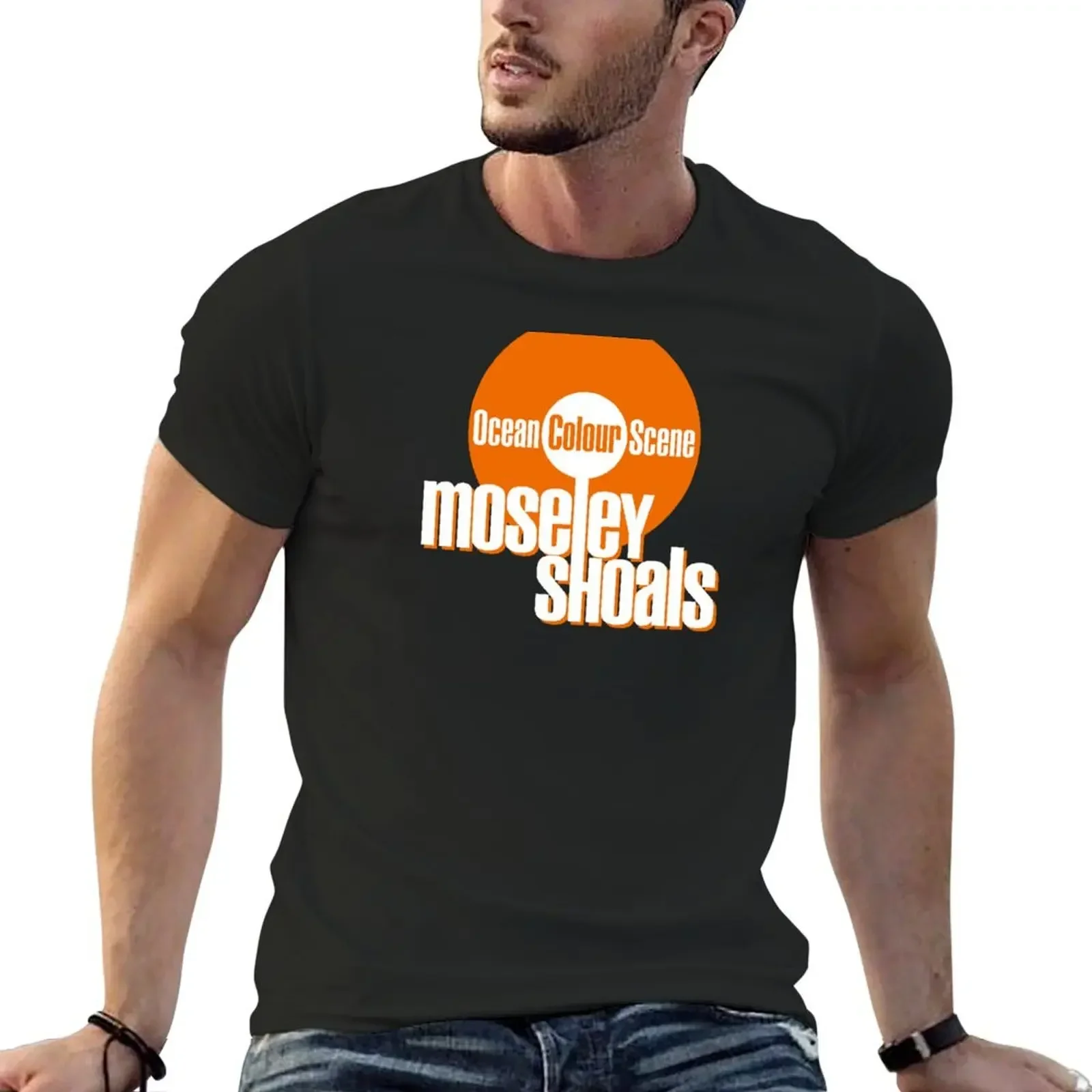 Цветная сцена океана Моeley Shoals уже маршина один из современного винтажная