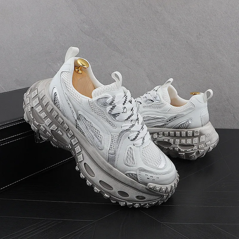 Dir Old Mesh Dad Shoes Men's Summer Popular INS Fashionable Thick Bottom Increased Retro Sports Casual