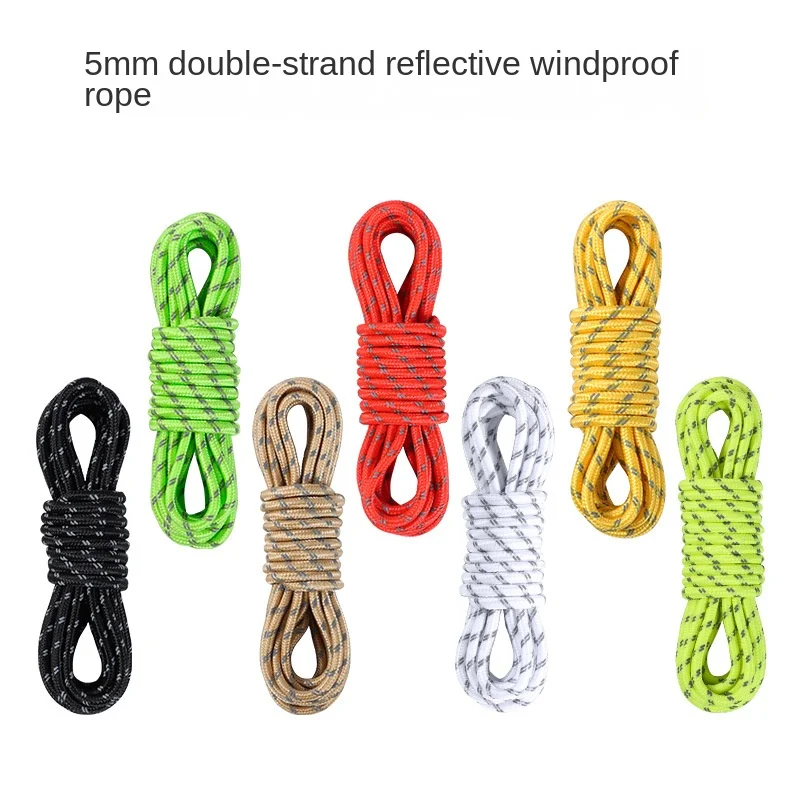 

Go-again Outdoor 5mm thicker camping tent rope umbrella rope reflective windproof canopy fixing rope 5m extension rope