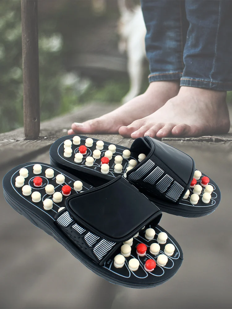 

Массажные тапочки для ног, мужские и женские босоножки для ухода за здоровьем, акупунктурные домашние сандалии для ног, босоножки для здоро...