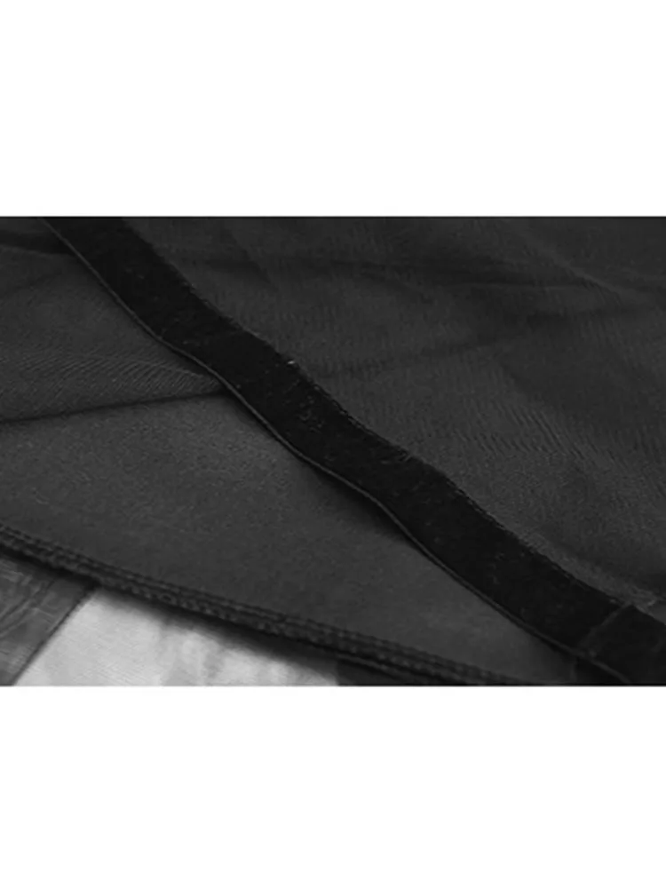 Женская плиссированная юбка-пачка с высокой талией черная Повседневная Длинная