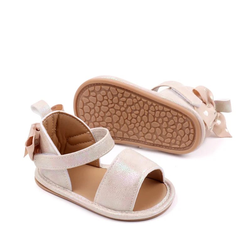 Однотонные туфли для маленьких девочек с бантом обувь принцессы на резиновой