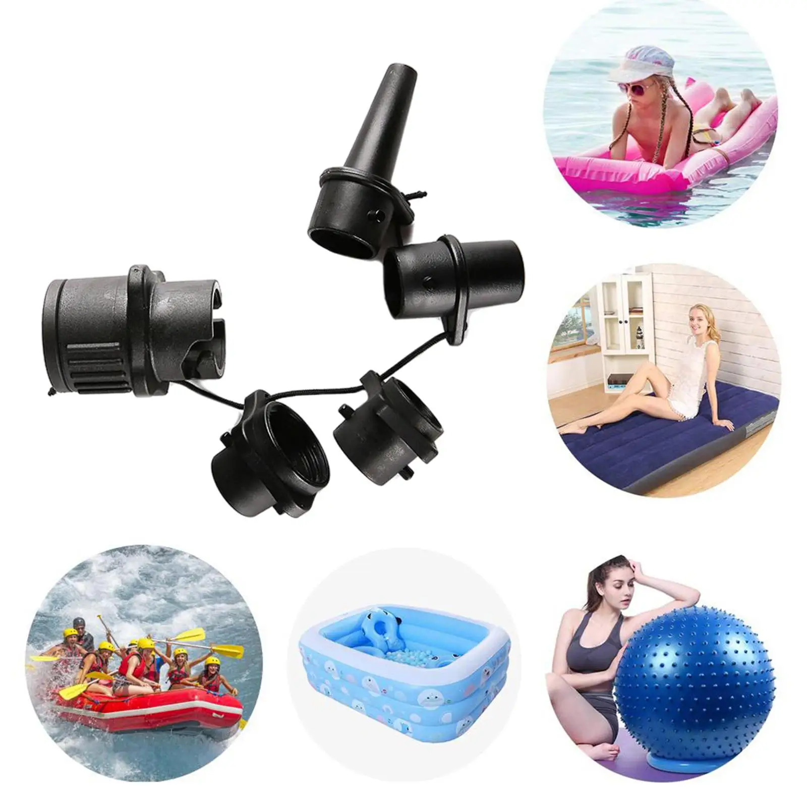 

Kayaking Inflatable Boat Pump Adaptor Canoe Connector Adapter Attachment