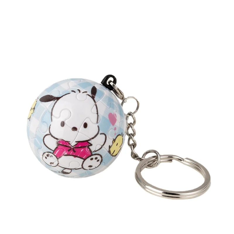 

Брелок-пазл Sanrio 24 шт., милая детская игрушка-подвеска в виде шара, фигурки героев, праздничный подарок для детей