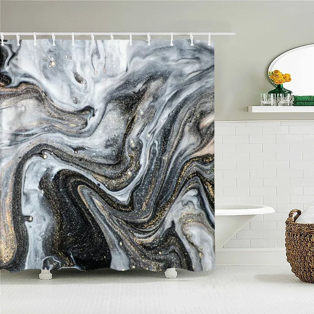 Шторы для душа с абстрактным 3D-принтом водонепроницаемые занавески разных