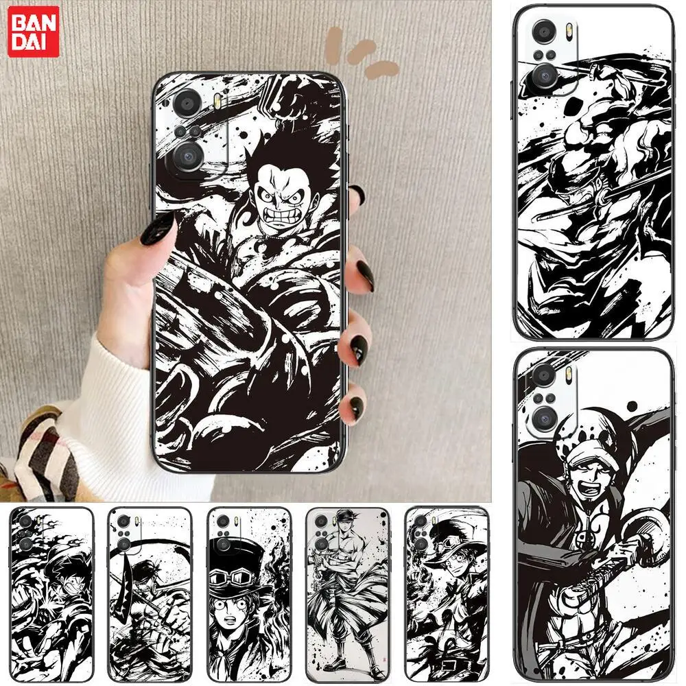 

One Piece Pirate Luffy Phone Case For xiaomi redmi 11 Lite pro Ultra 10 9 8 MIX 4 FOLD 10T Black Cover Silicone Back Prett