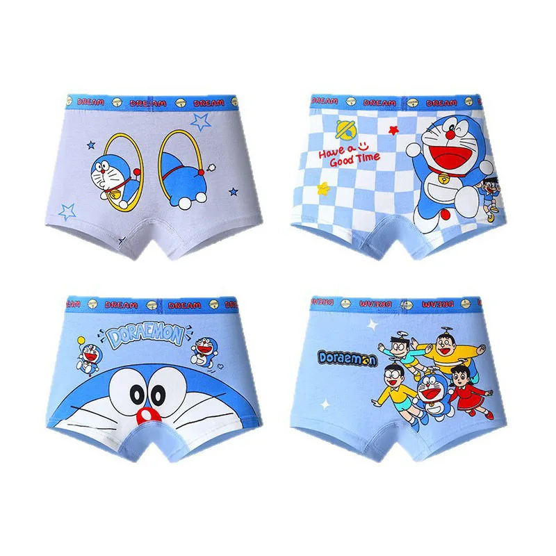 Нижнее белье Doraemon, креативные высококачественные хлопковые дышащие боксеры с мультяшным принтом для студентов, впитывающие пот, 4 шт. (art.: 3920dacbd3484) - 3920dacbd3484
