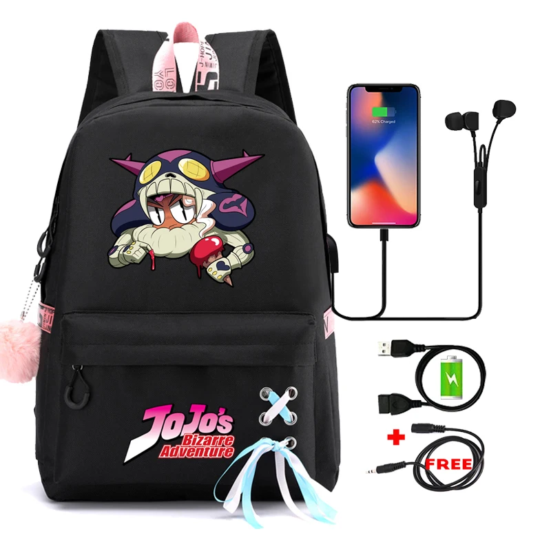 

Game Jojo's Bizarre Adventure Backpack Cartoon Cute Primary and Secondary Back To School Backpack Mochila Escolar Student Bags
