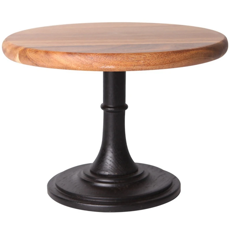 

Cake Plate Stand Wooden Plate High Base Dessert Dish Party Filming Props Dessert Dish Wedding Tray Decoration Display