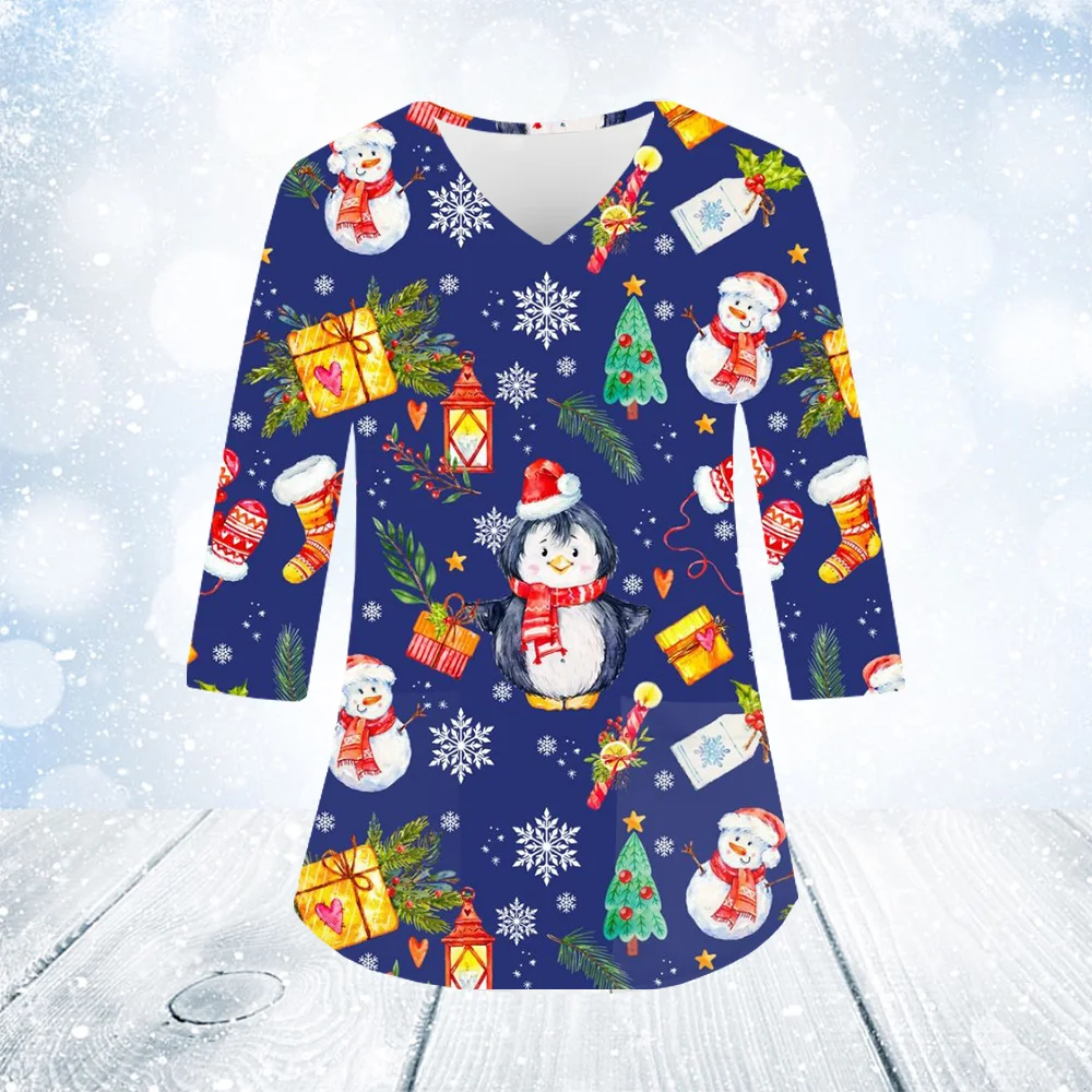 Рождественская клиническая форма женская скраб с мультяшным принтом