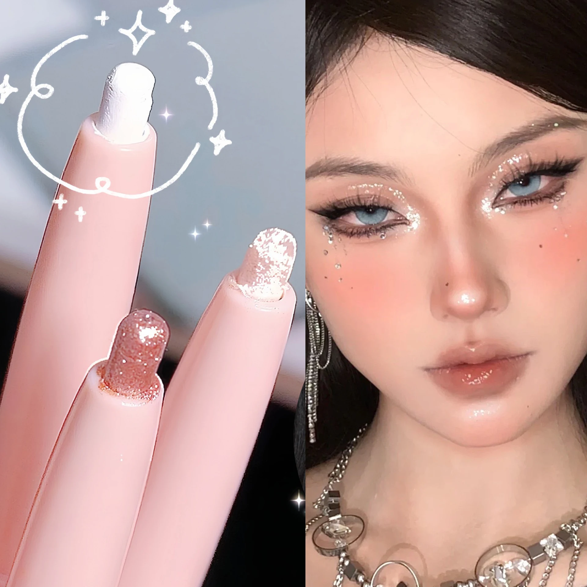 Stick Pearl White Silkworm Eyeliner Pen Korean Makeup Cosmet