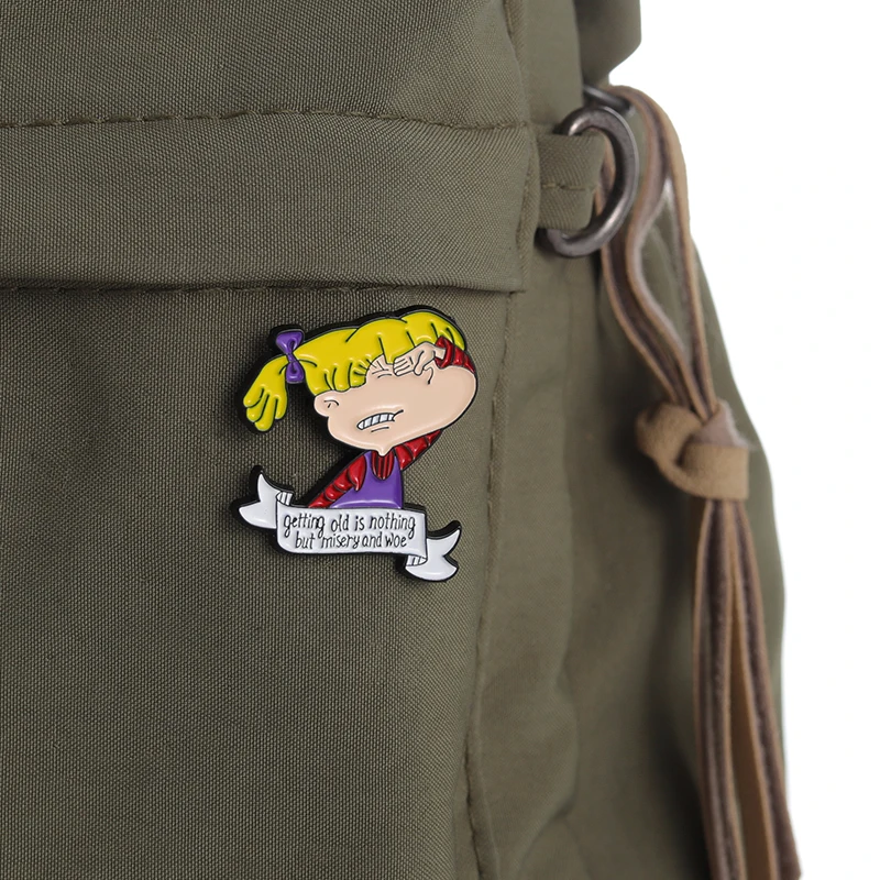 

Anime Girl Enamel Pin Cute Brooch Jewelry Accessories Friends Custom Kids Gift Friend Sweater Fans Badge Cartoon Women Wholesale