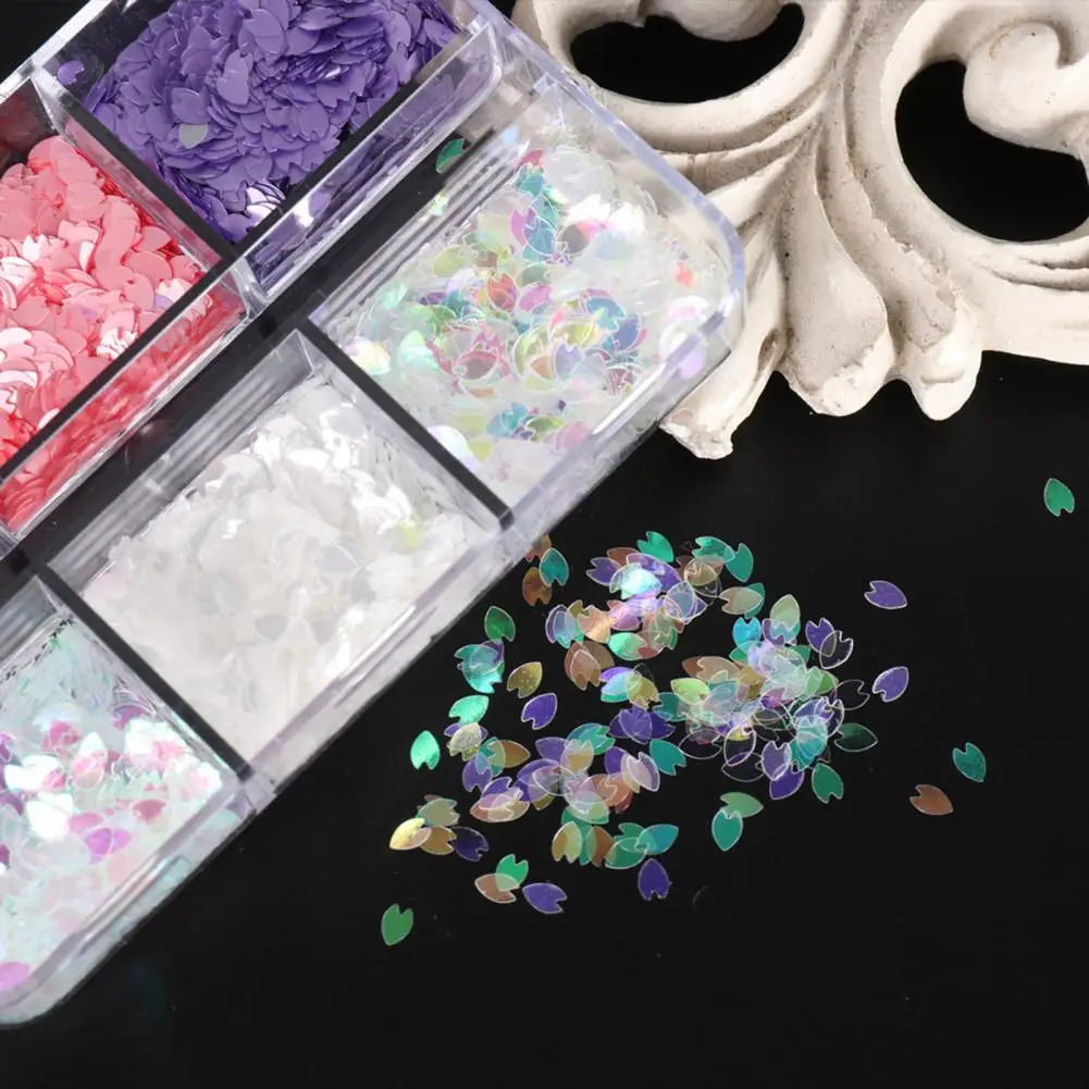 Блестки для нейл Арта (искусство украшения ногтей) 1 коробка Модная легкая