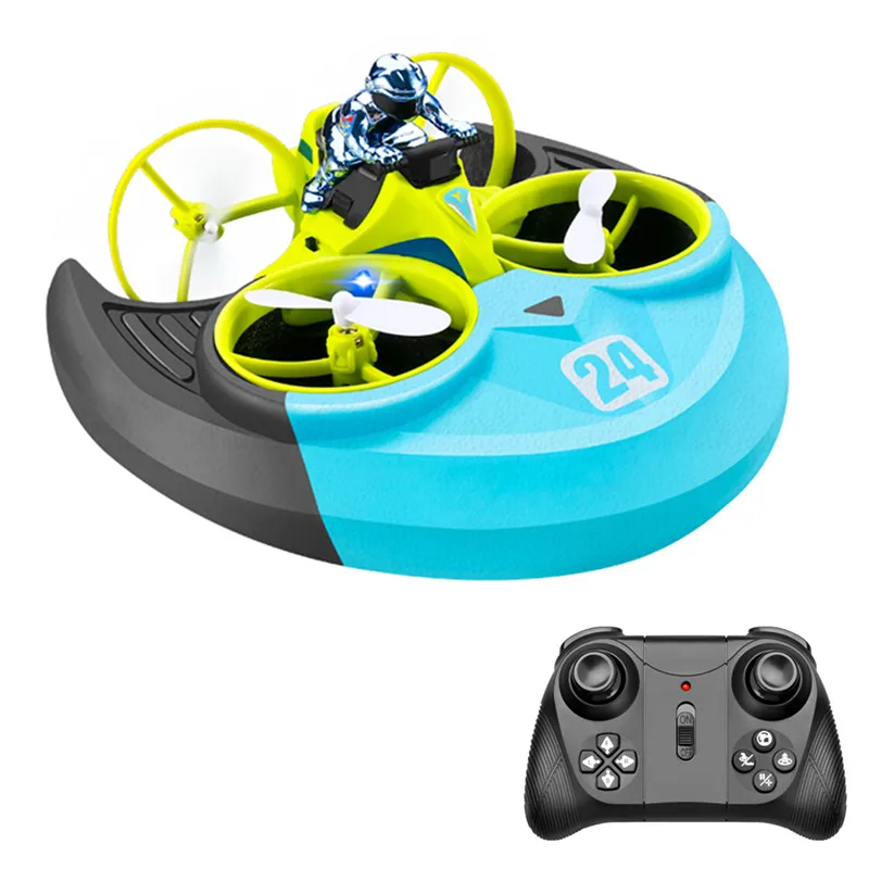 

V24 Mini RC Drone Remote Control Airplane 3 In 1 RC Drone HovercraftLand Water Driving Quadcopter Toy For Kids Boys