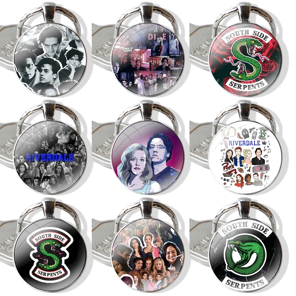 

Мультяшный Модный дизайн креативный стеклянный кабошон брелок подвеска автомобильные брелки ручной работы ТВ ривердейл