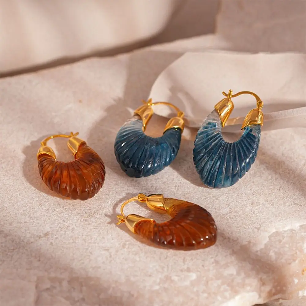 Большие серьги-кольца с геометрическим рисунком для пожилых людей винтажные