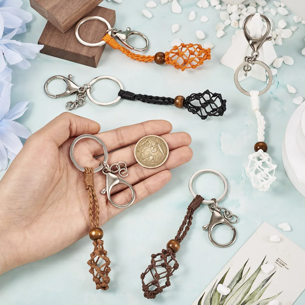 5 шт. корейский вощеный полиэстер регулируемый шнур плетеный чехол для макраме