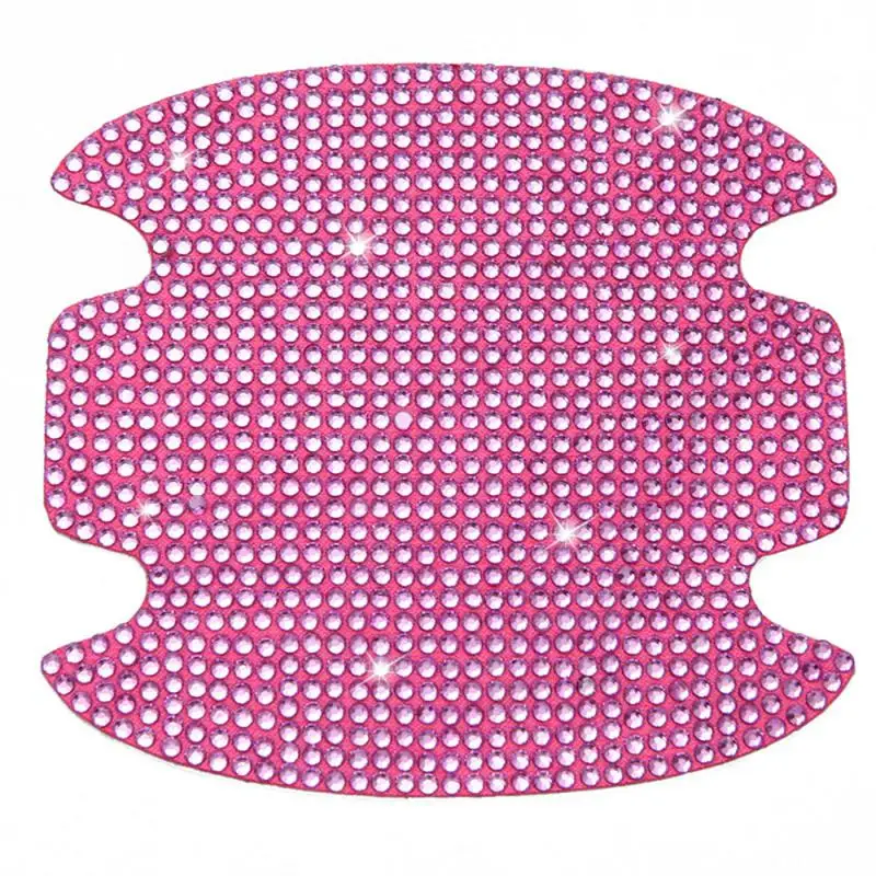 Auto Door Bowl Handle Reflective Bling Sticker Anti-scratch Protection Rhinestone Decals Styling Protector Stickers |