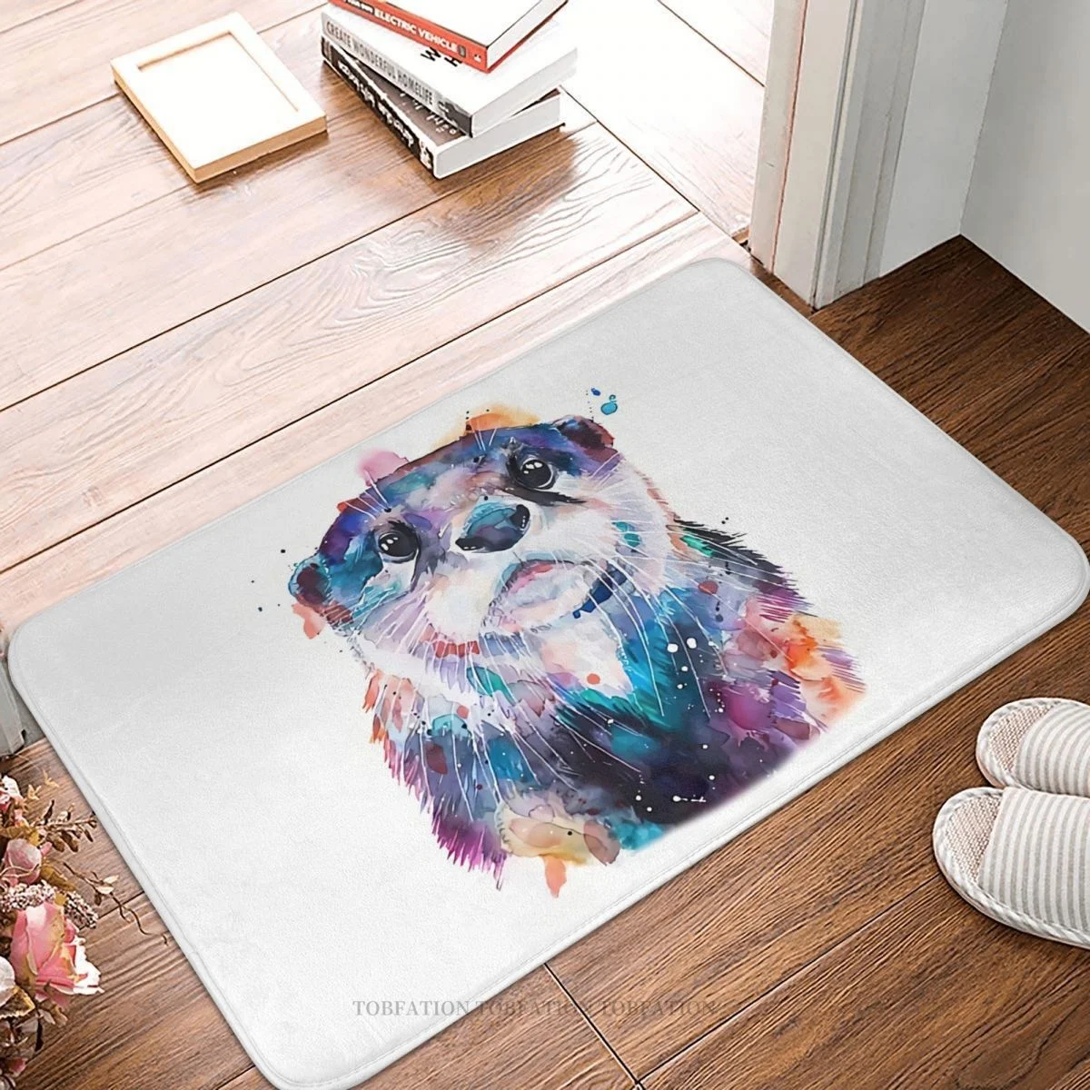 

Противоскользящий Придверный коврик с выдрами, кухонный коврик, милый декоративный домашний декоративный коврик